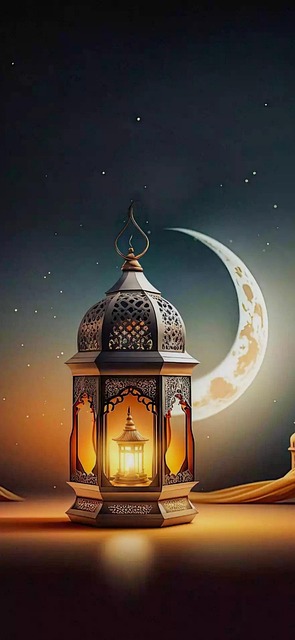 Free lantern moon light illustration