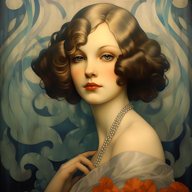 Free ai generated woman vintage illustration