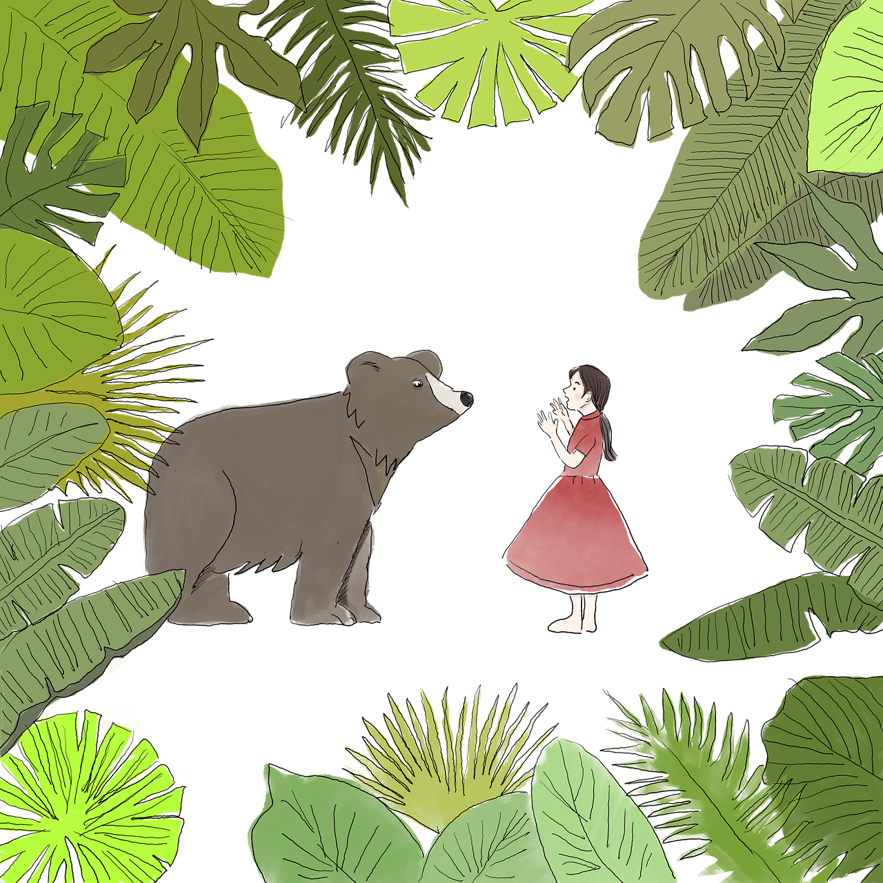download-girl-bear-forest-royalty-free-stock-illustration-image-pixabay