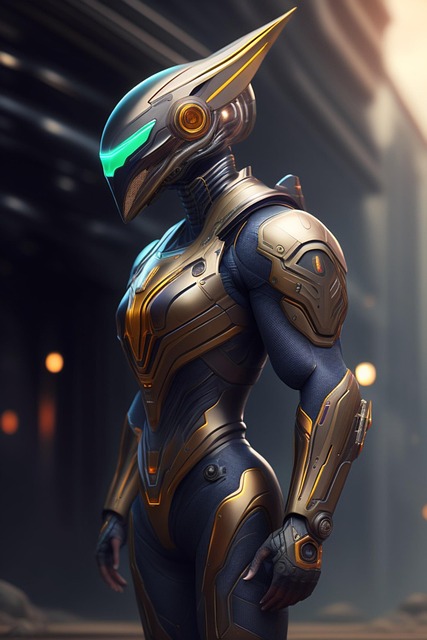 Free ai generated alien warrior illustration