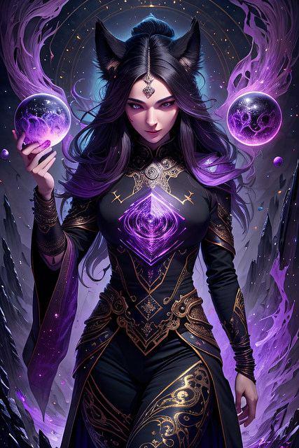 Free ai generated woman witch illustration