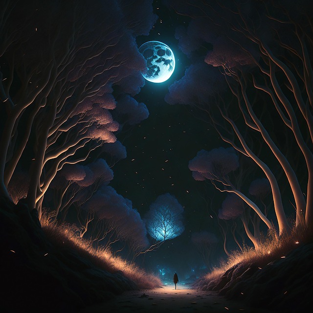Free landscape forest dark illustration