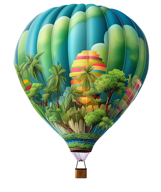 Free Hot Air Balloon Cutout illustration and picture
