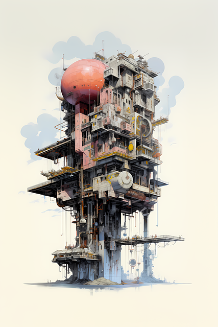 Free tower antenna sky illustration