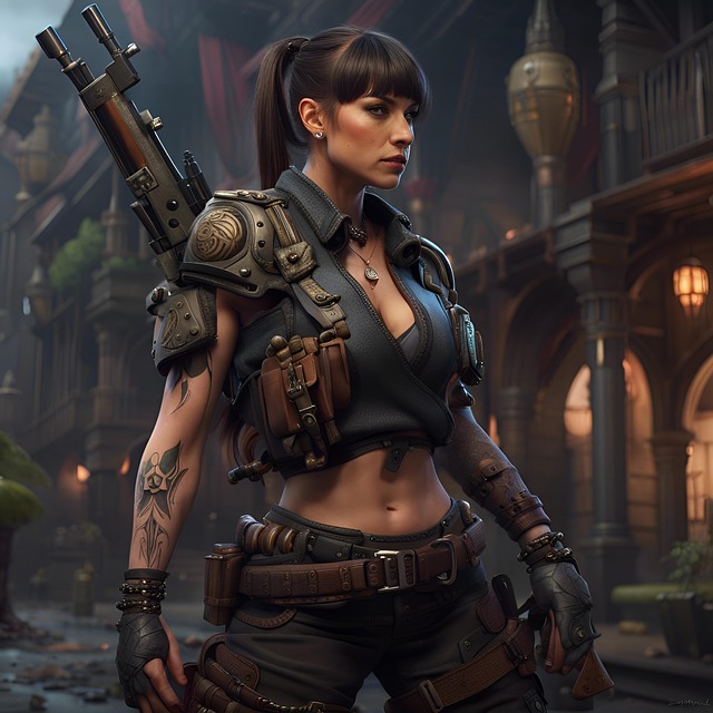 Free ai generated soldier mercenary illustration