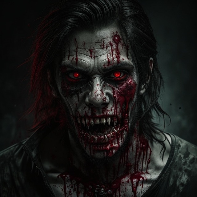 Free ai generated zombie scary illustration