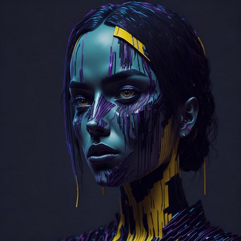 Ai Gegenereerd, Vrouw, Robot, Cyborg