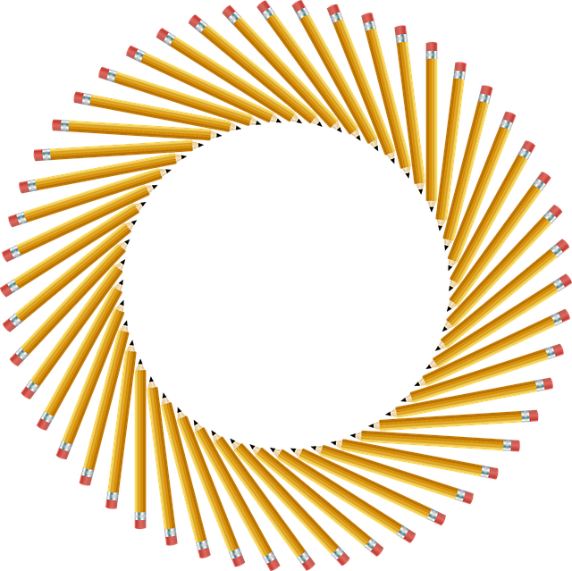 Free pencils frame border illustration