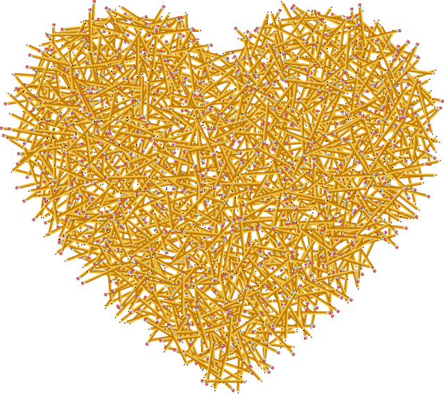 Download free HD stock image of Pencils Heart Free pencils heart love vector
