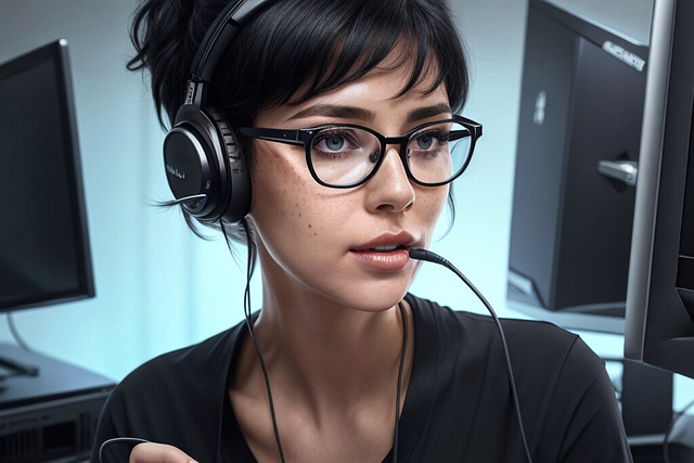 Free ai generated telework woman illustration
