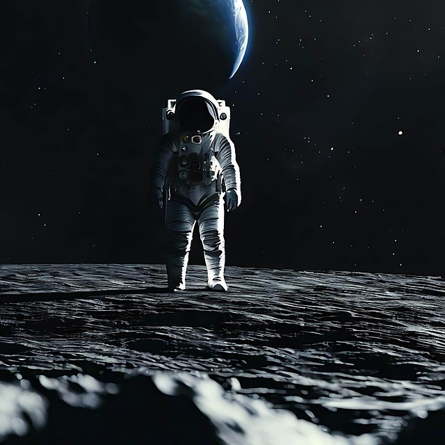 Free Science Astronaut On The Moon illustration and picture