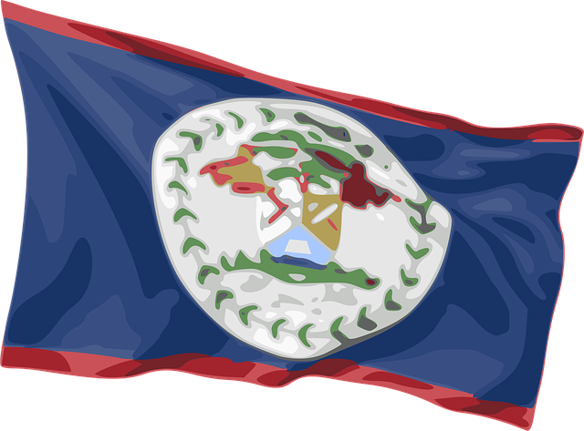 Belize, Mellemamerika, Flag