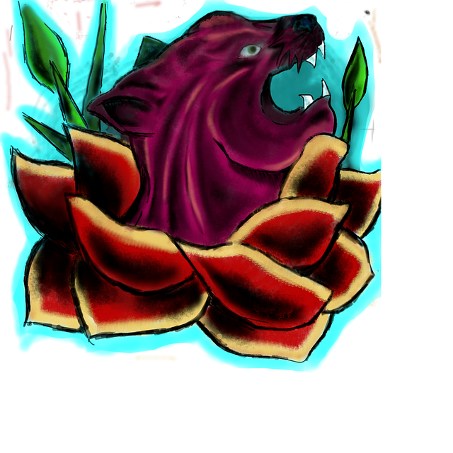 Free Tatoo Rose illustration and picture