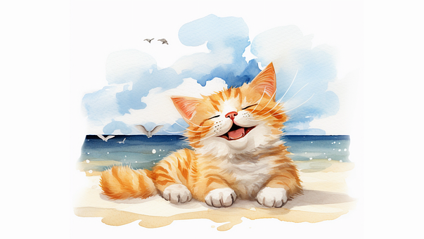 Free Ai Generated Cat illustration and picture