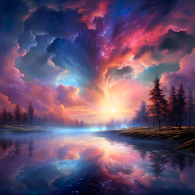 Free Ai Generated River illustration and picture