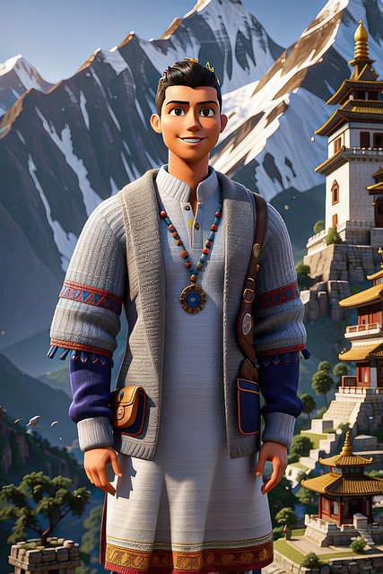 Free ai generated nepali makeover cristiano ronaldo illustration
