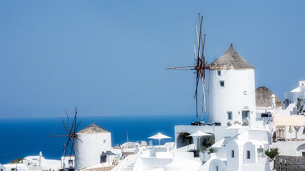 Free Greece Windmills photo and picture