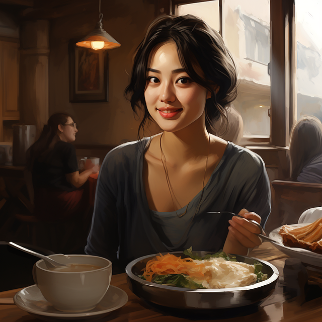 Free ai generated woman cuisine illustration
