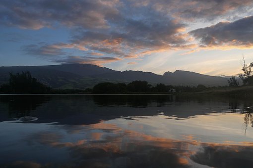 Lago, Natureza, Azul, Céu, Nuvem