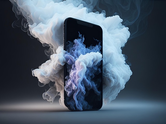 Free ai generated smartphone smoke illustration