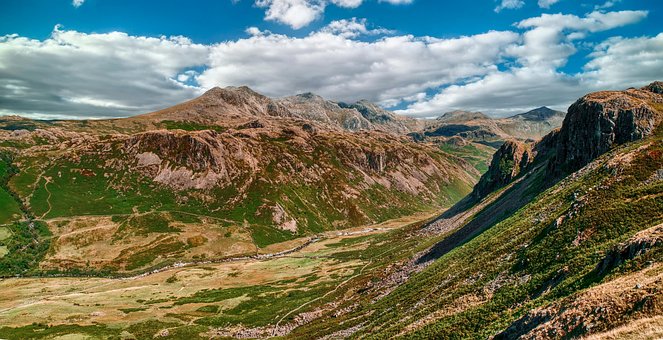 Panoramisch, Landschap, Bergen, Natuur
