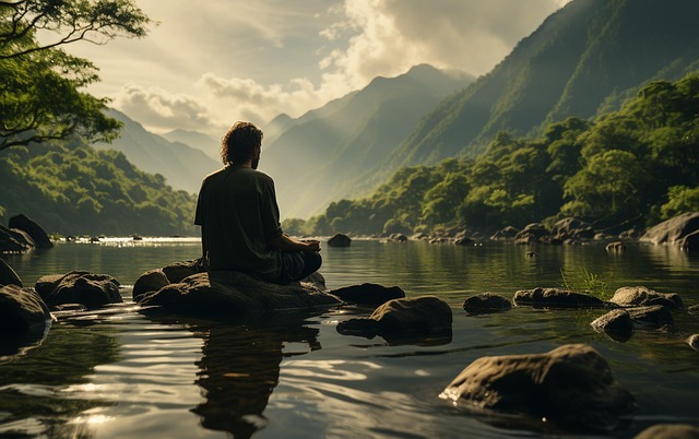 Ai Genereret, Mand, Meditation, Yoga