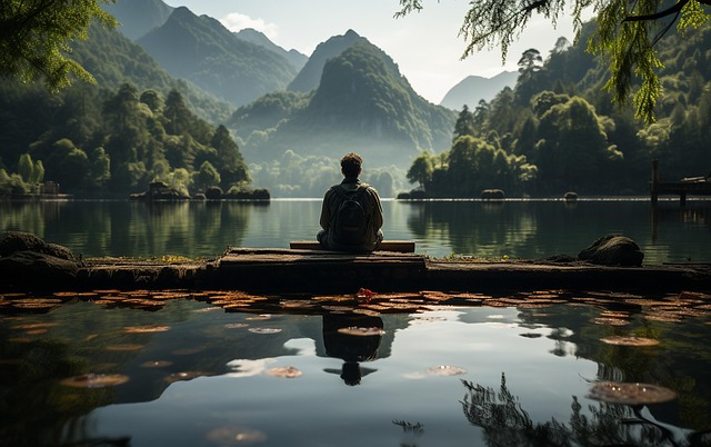 Ai Genereret, Mand, Meditation, Yoga
