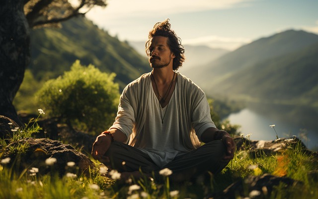 Ai Genereret, Mand, Meditation, Yoga