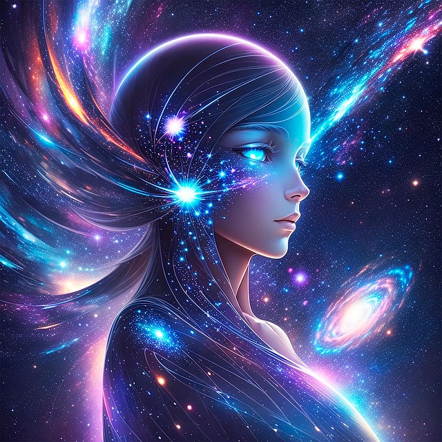 Download free HD stock image of Ai Generated Woman Free ai generated woman cosmic illustration
