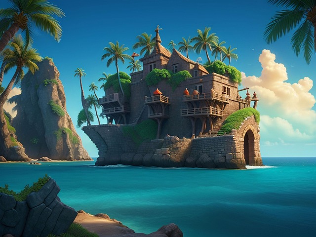 Download Fantasy, Island, Castle. Royalty-Free Stock Illustration Image ...