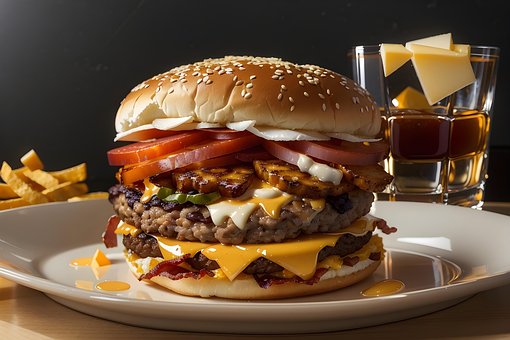 Free Ai Generated Burger illustration and picture