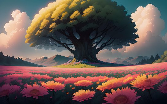 Free Ai Generated Flowers illustration and picture