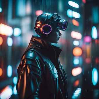 Ai Genereret, Kvinde, Robot, Cyberpunk