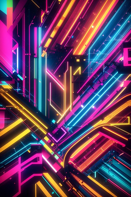 Free lines lights abstract illustration