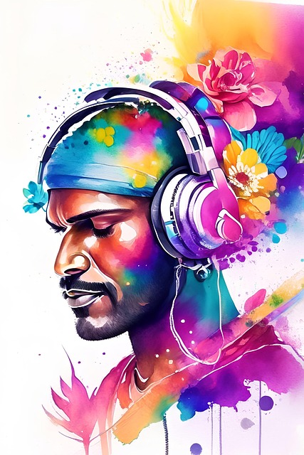 Ai Generiert, Mann, Kopfhörer, Musik