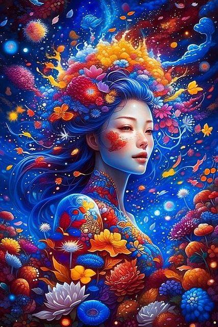 Free ai generated woman nature illustration