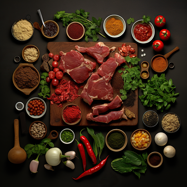 Free ai generated food ingredients illustration