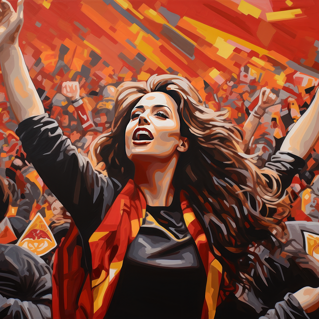 Free ai generated women's soccer woman illustration