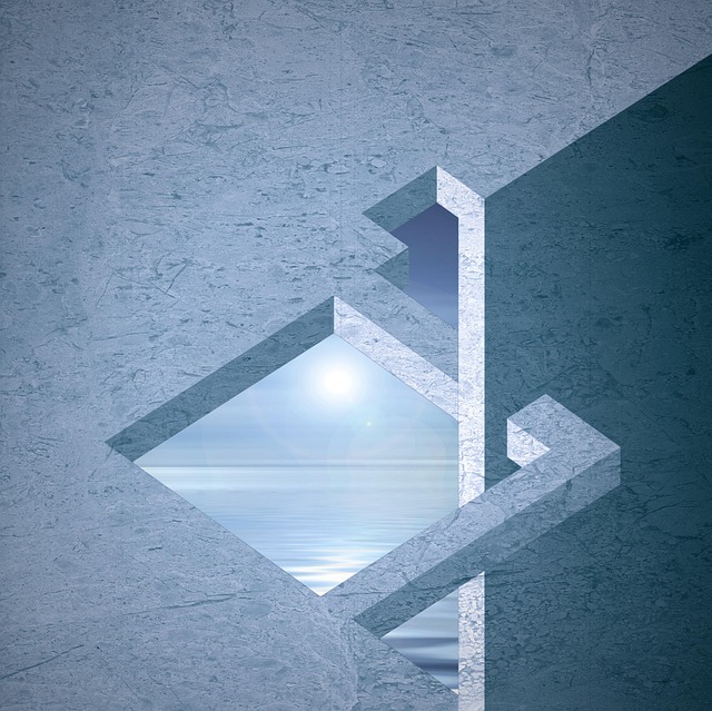 Free shape impossible shape blue illustration