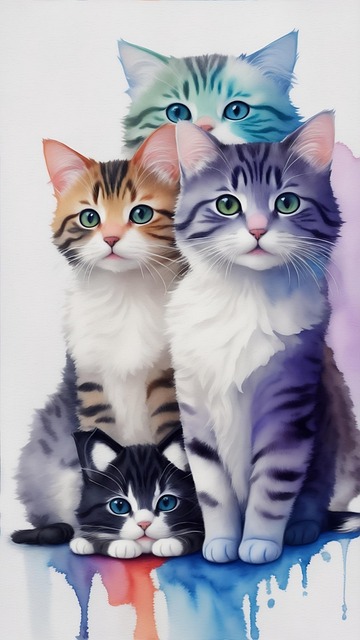 Kattemaleri, Katt, Maling, Dyremaleri