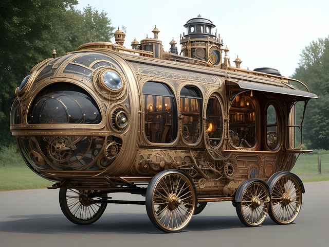 Free ai generated caravan road illustration