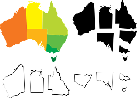 Free Australia Map vector and picture