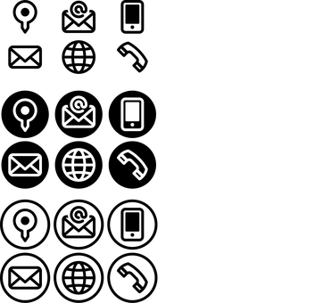 Iconos, Contacto, Detalles, Email