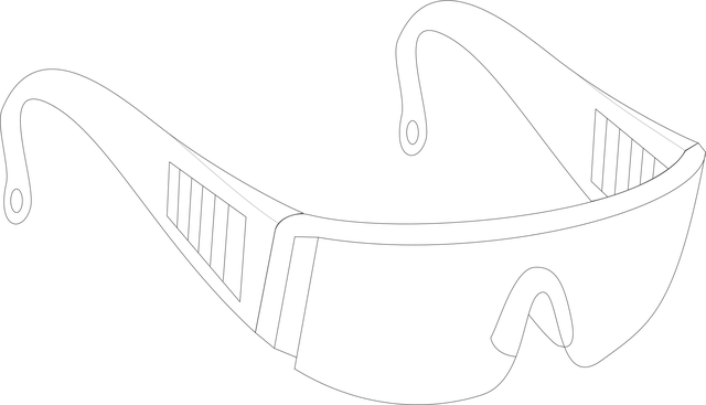 Free glasses protection work vector