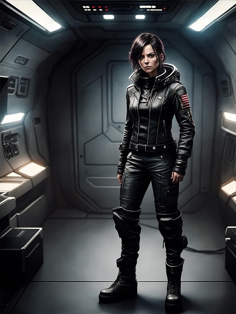 Free woman sci fi astronaut illustration