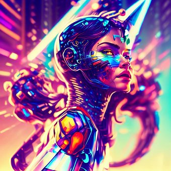 Ai, Ai Kunst, Fantasie, Cyborg, Andriod