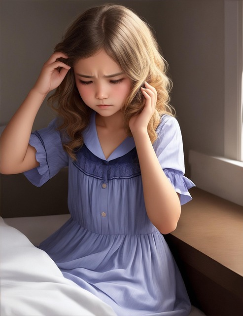 Free girl pain depression illustration