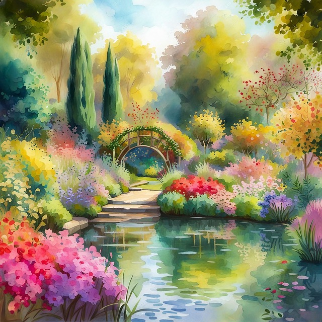 Free Ai Generated Garden illustration and picture