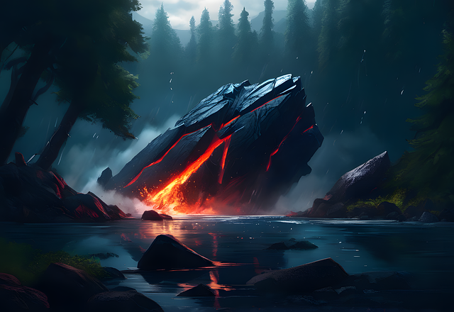 Ai Generiert, Vulkanausbruch, Eruption