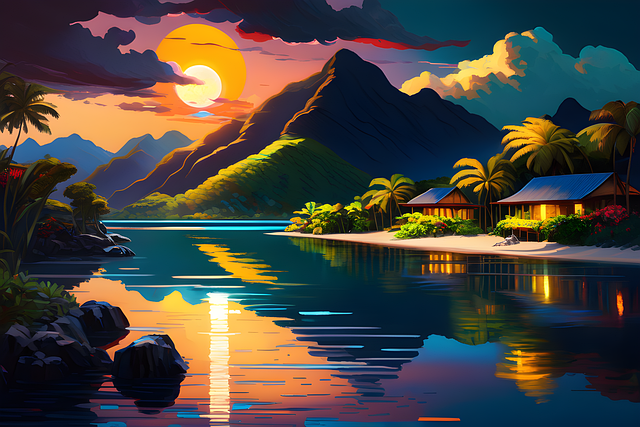 Free ai generated boracay island illustration